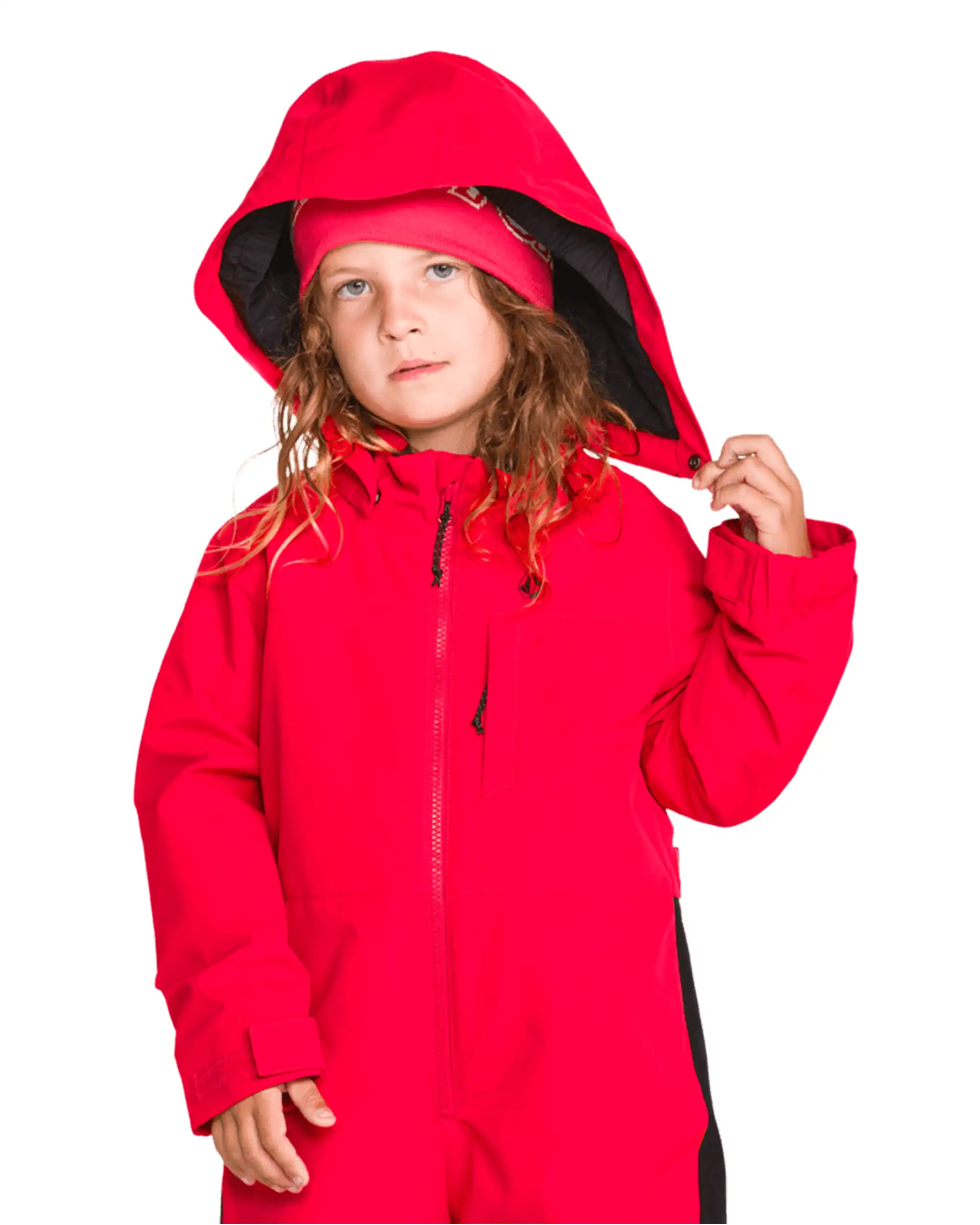 Little Flurry One Piece Kid's Winter Suit - Bright Cherry - Image 7