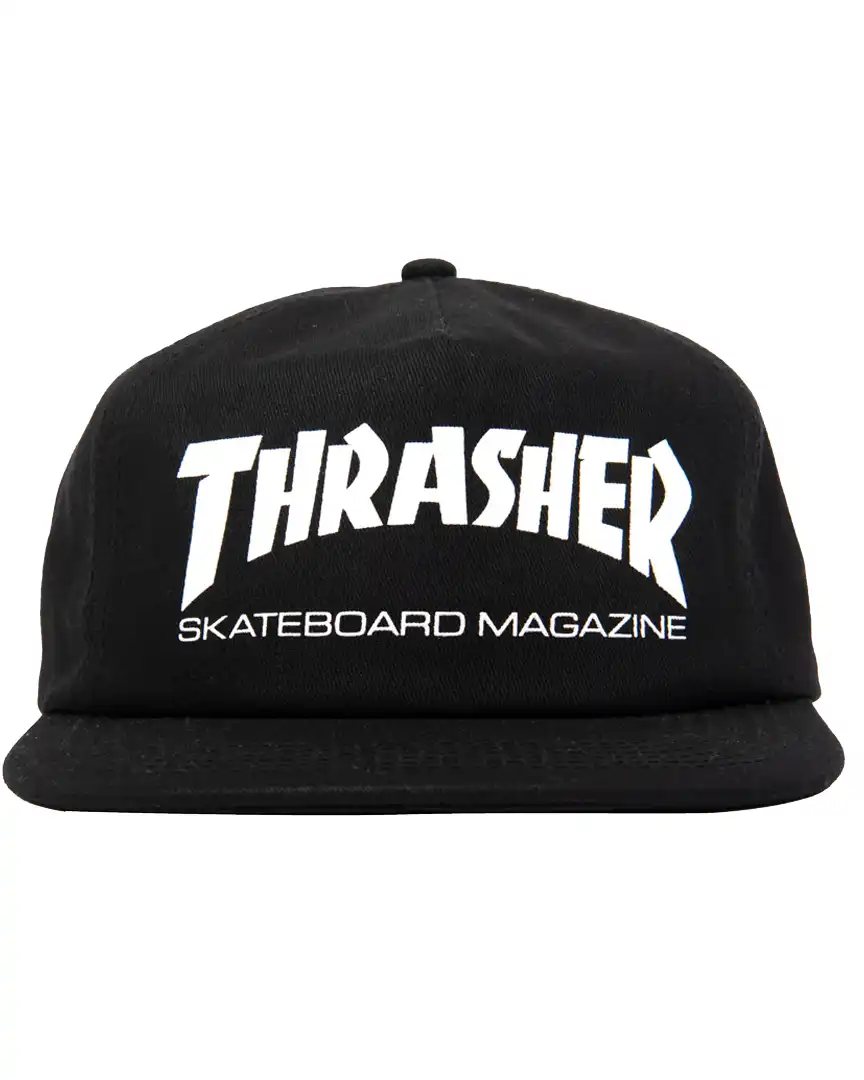 Skate Mag Snapback Hat - Black/White