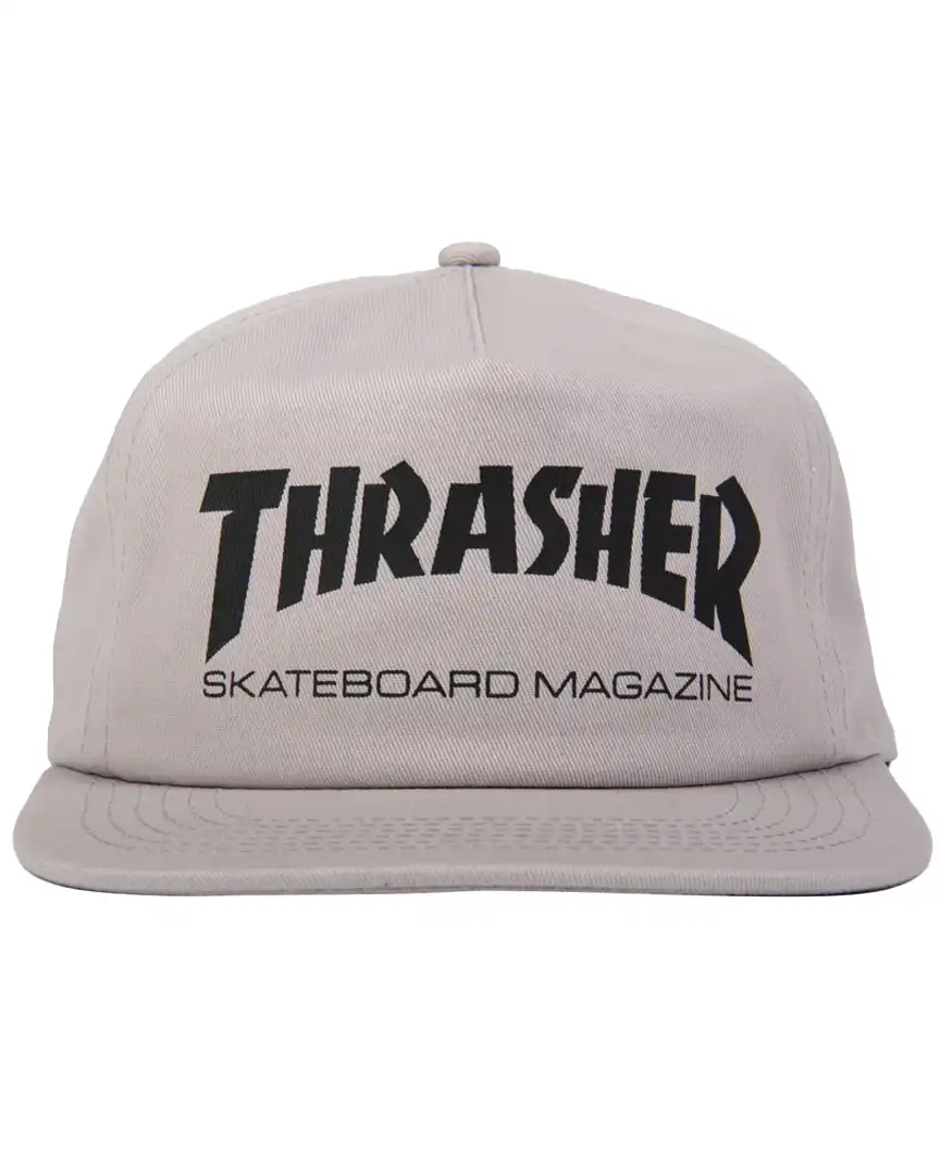 Skate Mag Snapback Hat - Grey/Black