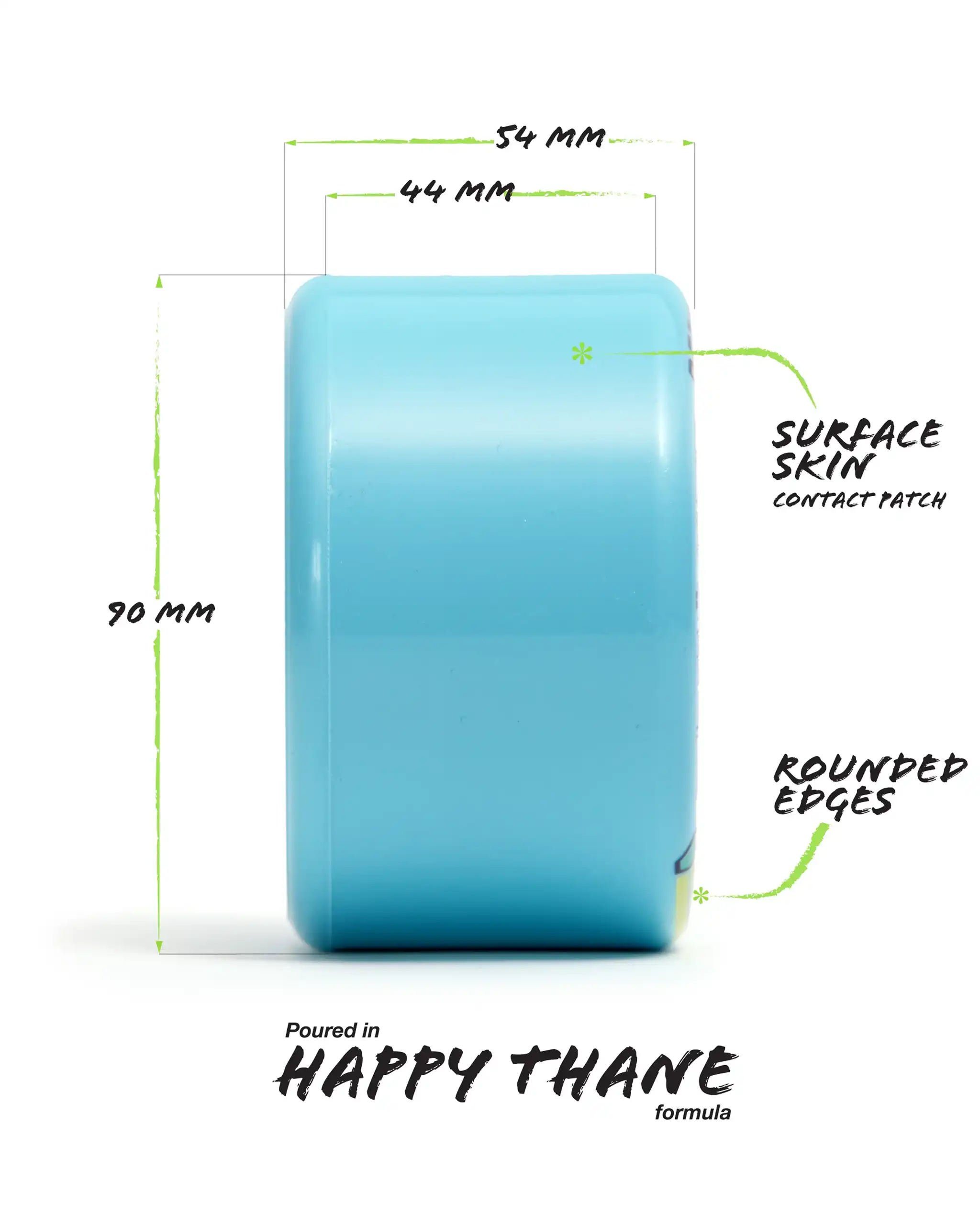 Bees Knees Longboard Wheels - Blue - Image 2